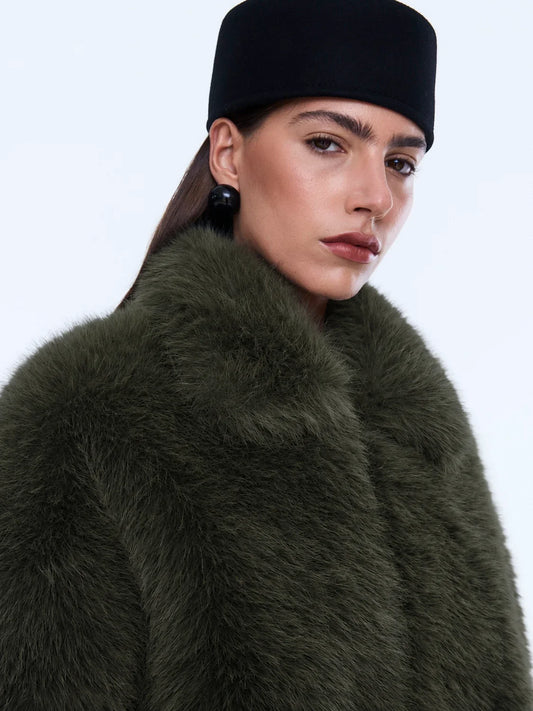 DAPHNE FAUX BOMBER OLIVE (EPAW26136-OLI)