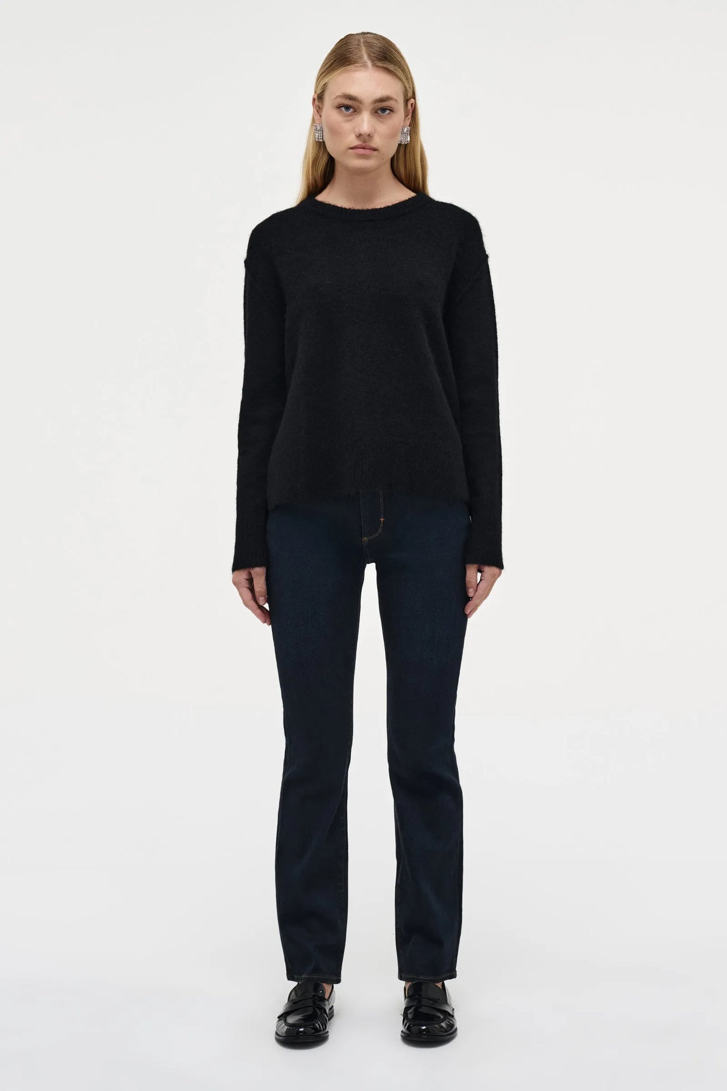 ALPACA BLEND CREW BLACK