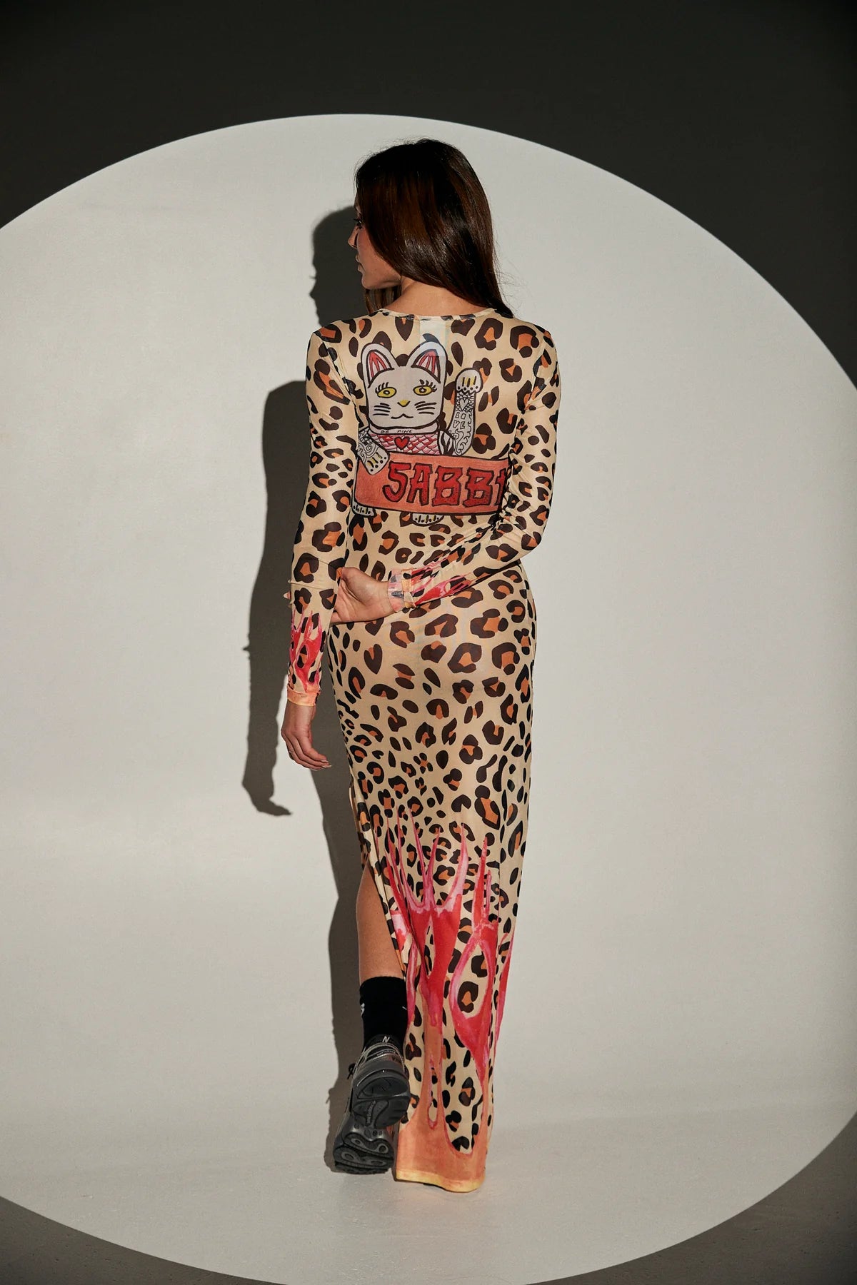 THE RUN CLUB MESH DRESS - LEOPARD