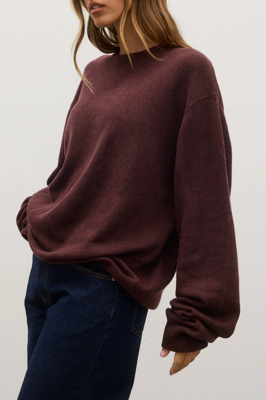 CORA CREW NECK - PLUM