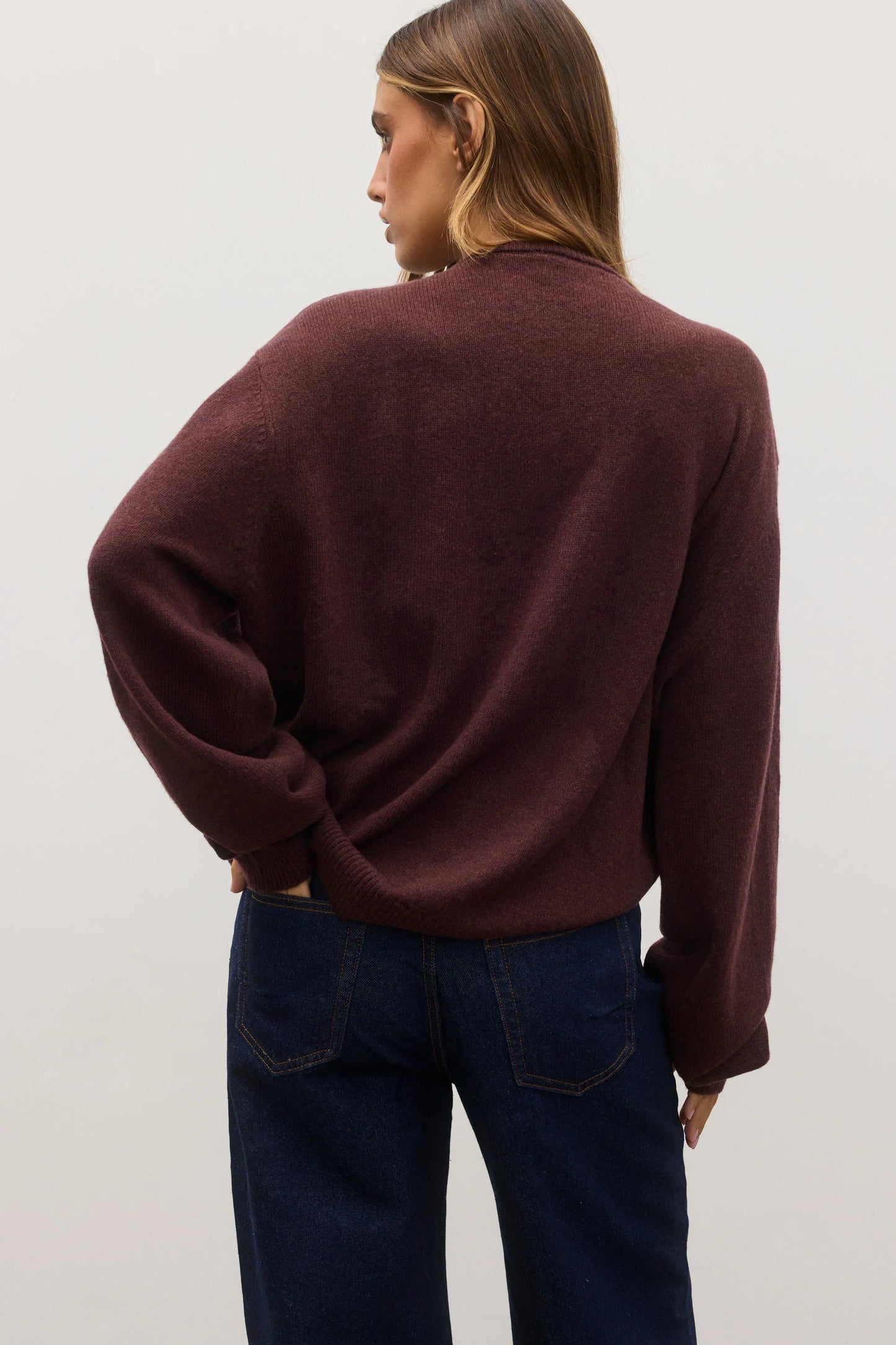 CORA CREW NECK - PLUM