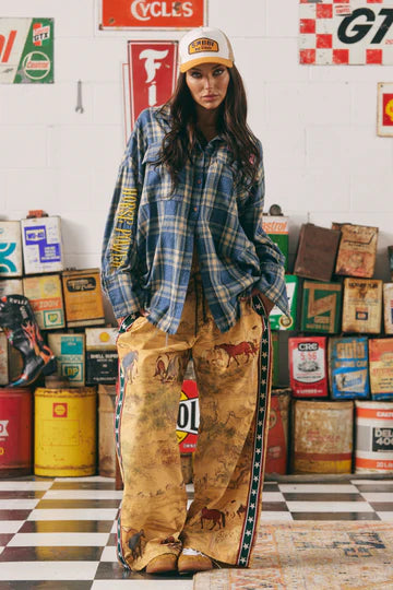 HORSE POWER FLANNEL - BLUE