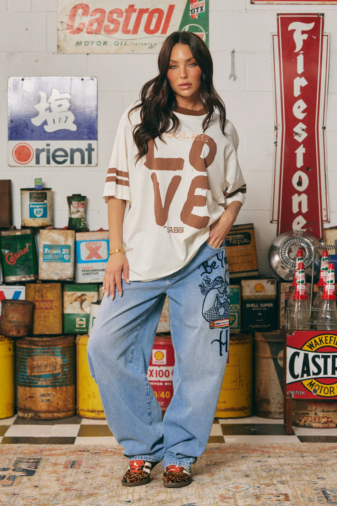THE LOVE REVOLUTION TEE - OFF WHITE (VERY OVERSIZED)