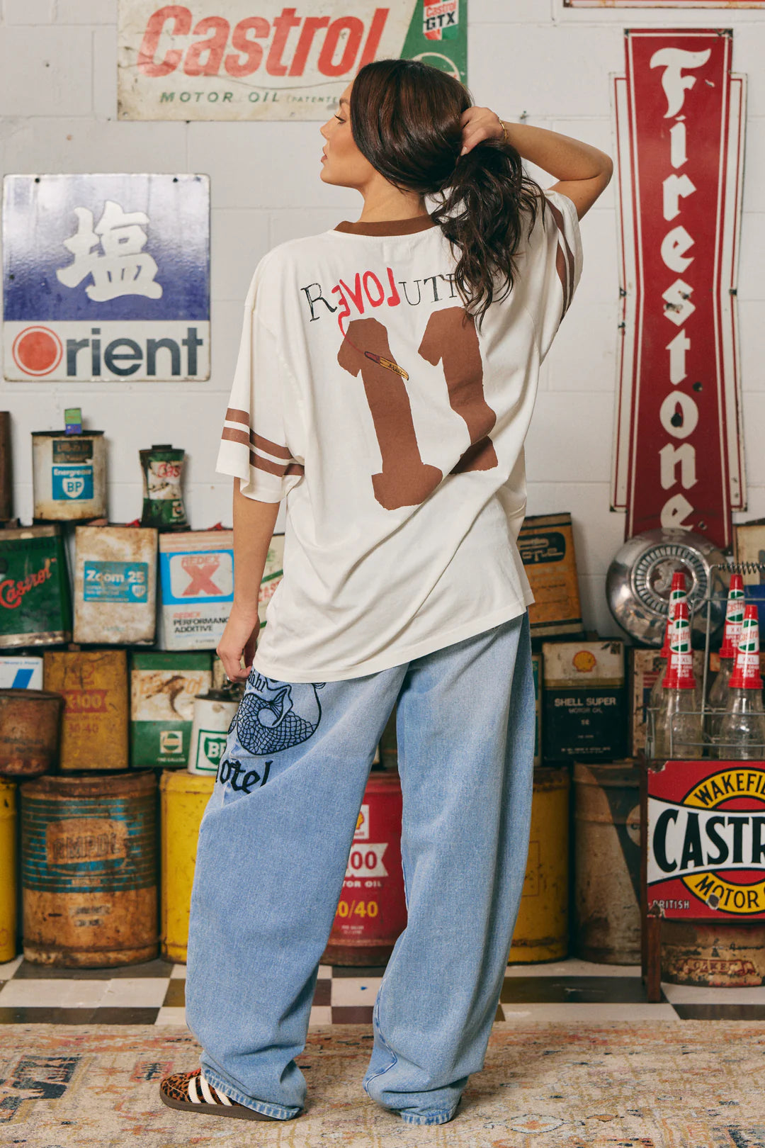 THE LOVE REVOLUTION TEE - OFF WHITE (VERY OVERSIZED)
