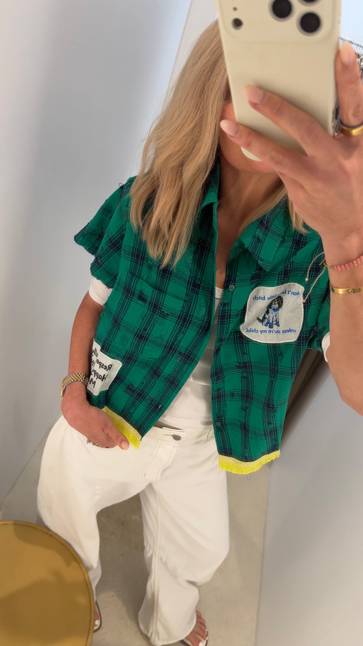 RESPECTFULLY THE DOG - GREEN CHECK