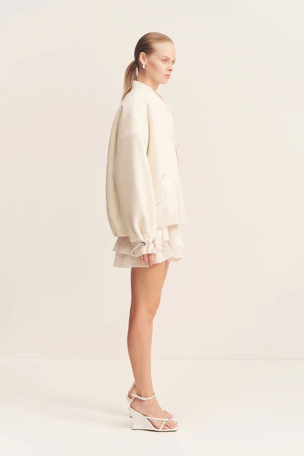 LUDLOW BOMBER JACKET - IVORY