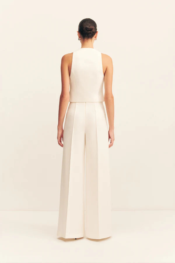 HIGH WAISTED LEG PANT AMURA -CREAM