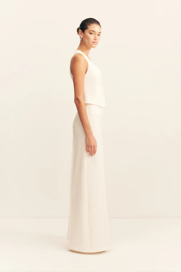 HIGH WAISTED LEG PANT AMURA -CREAM