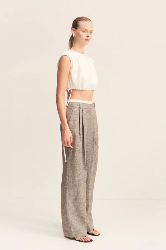 DOUBLE WAIST BAND PANT - CONCRETE