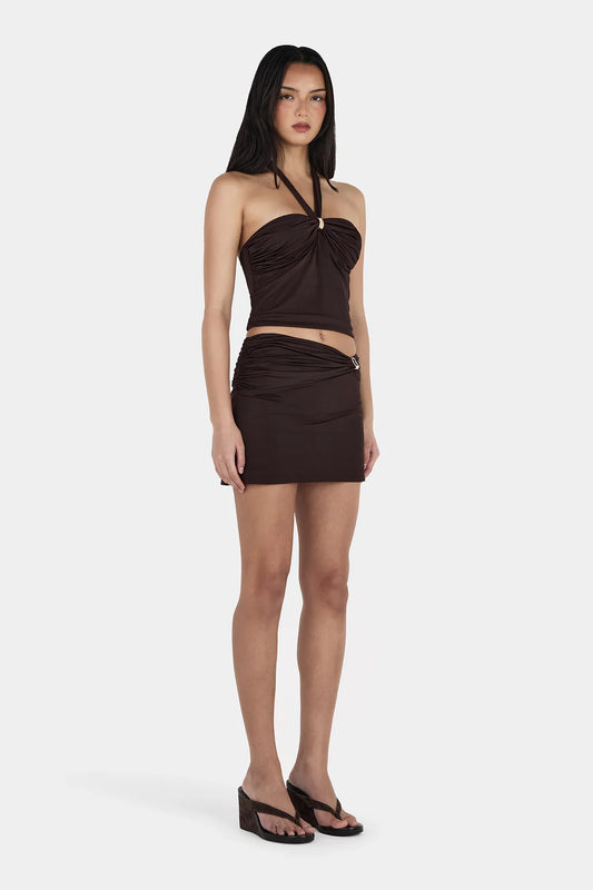 SARIYAH MINI SKIRT - CHOC