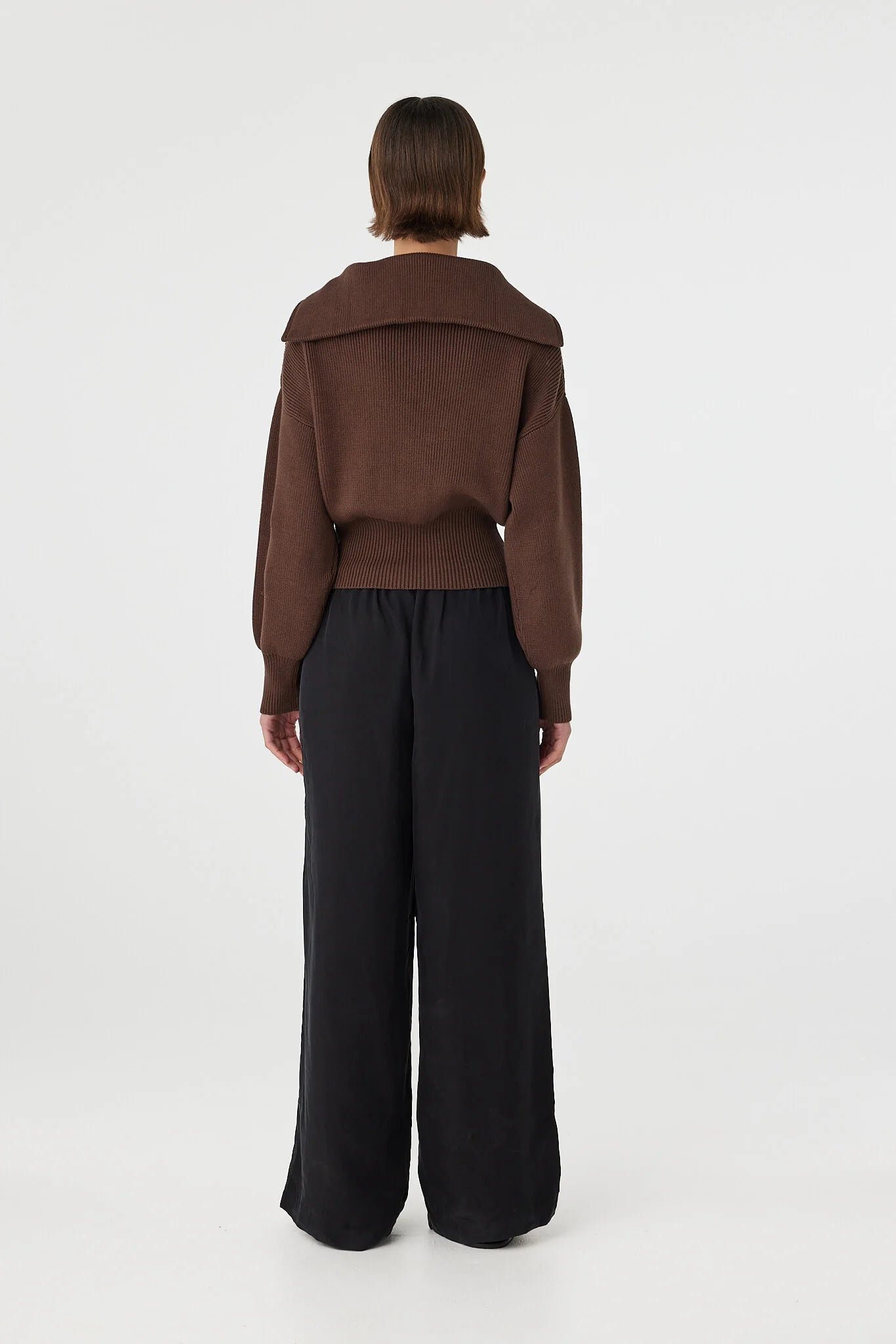MARELY ZIP SWEATER- ESPRESSO (1X02340)