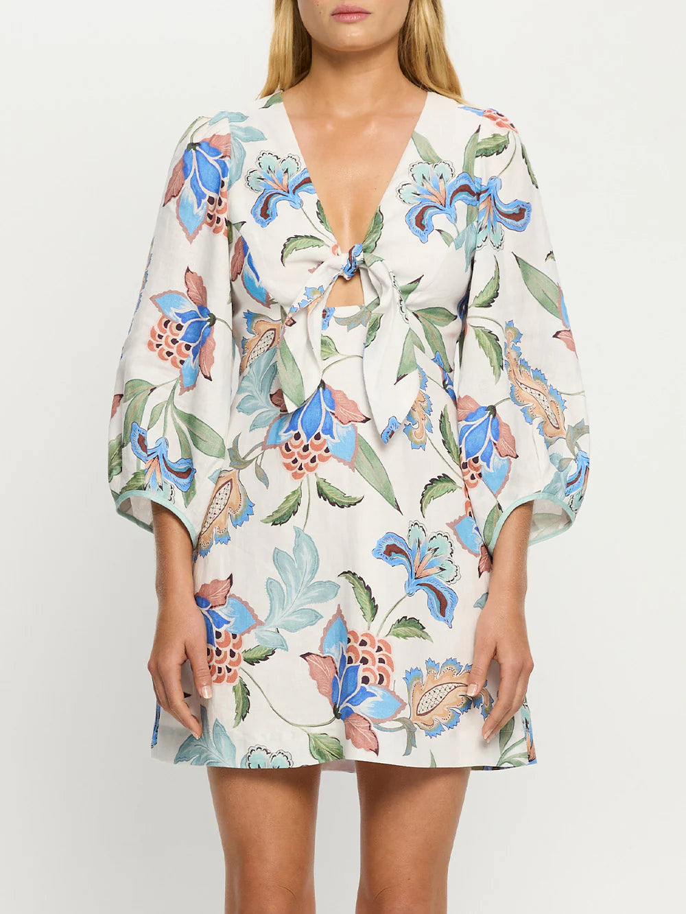 AZURE MINI DRESS - AZURE PRINT