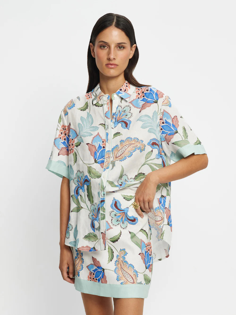 AZURE MINI SKIRT - AZURE PRINT