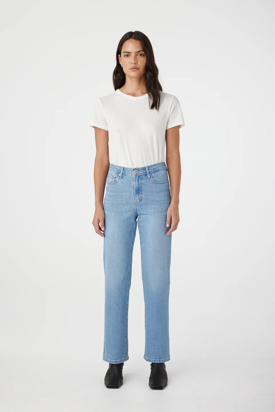 ZOE HIGH STRAIGHT JEAN-KINGFISHER