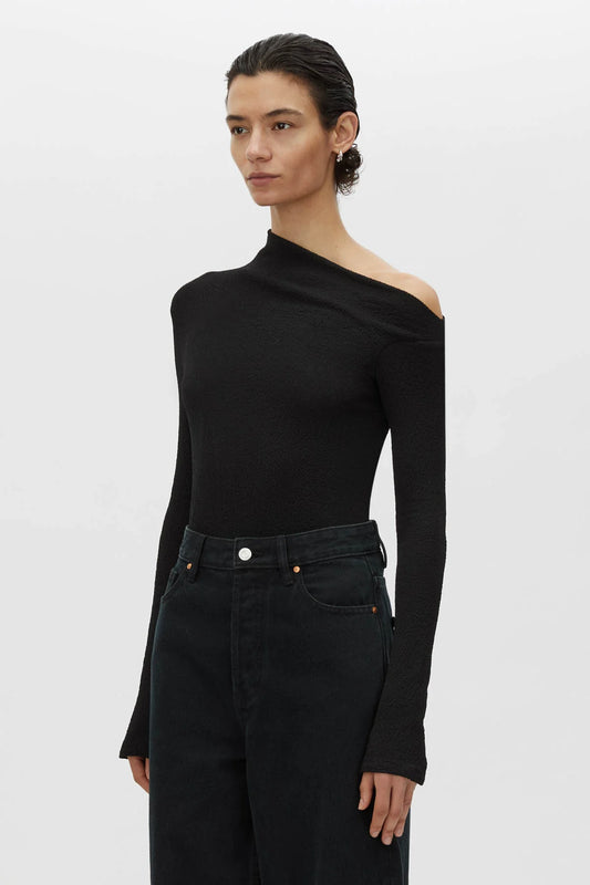 CALI LONG SLEEVE TOP - BLACK