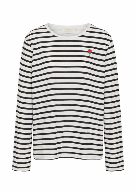 NORTH LONG SLEEVE TEE - BLACK & WHITE