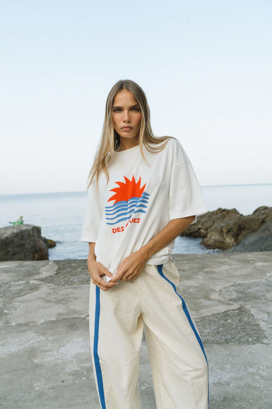 TROPIQUES OVERSIZED TEE WARM WHITE