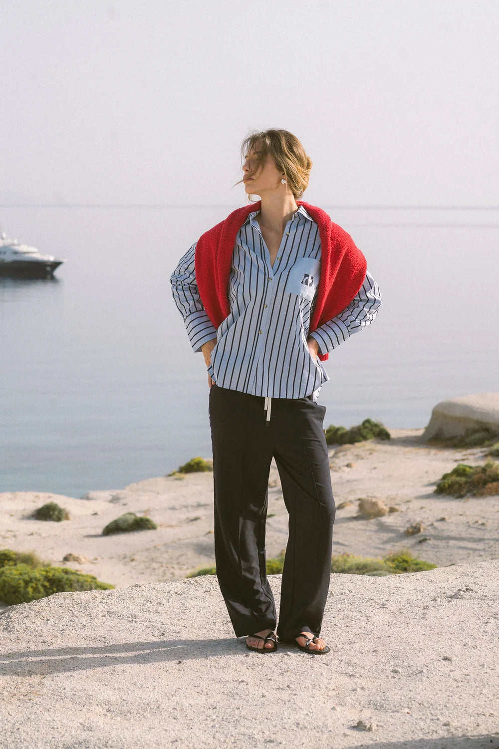 AJ CREST PALERMO SHIRT - SEA BLUE