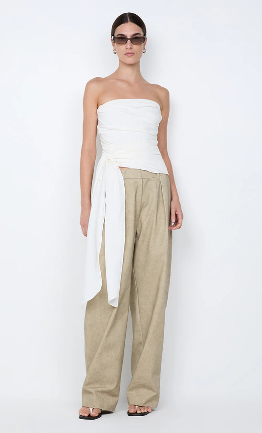 BELLE STRAPLESS TOP - IVORY