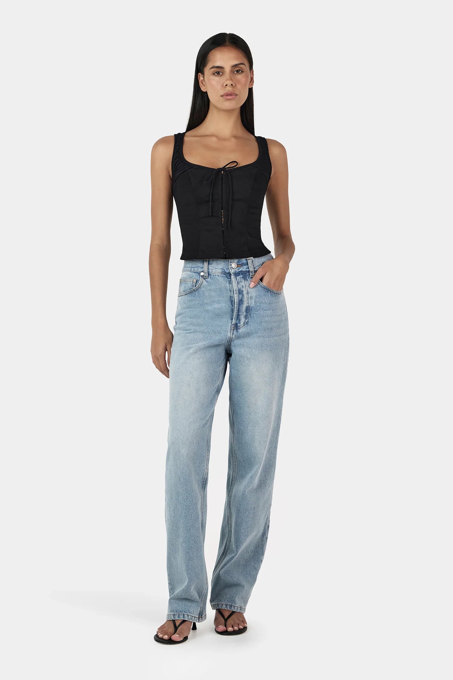 HONEY CORSET TOP - BLACK