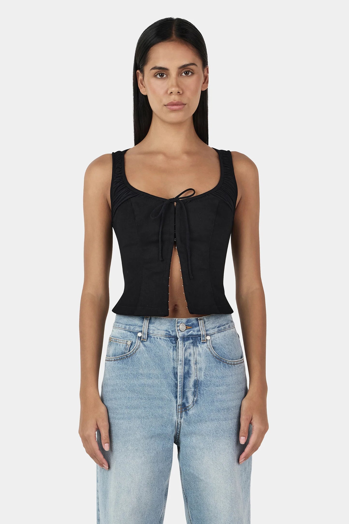 HONEY CORSET TOP - BLACK