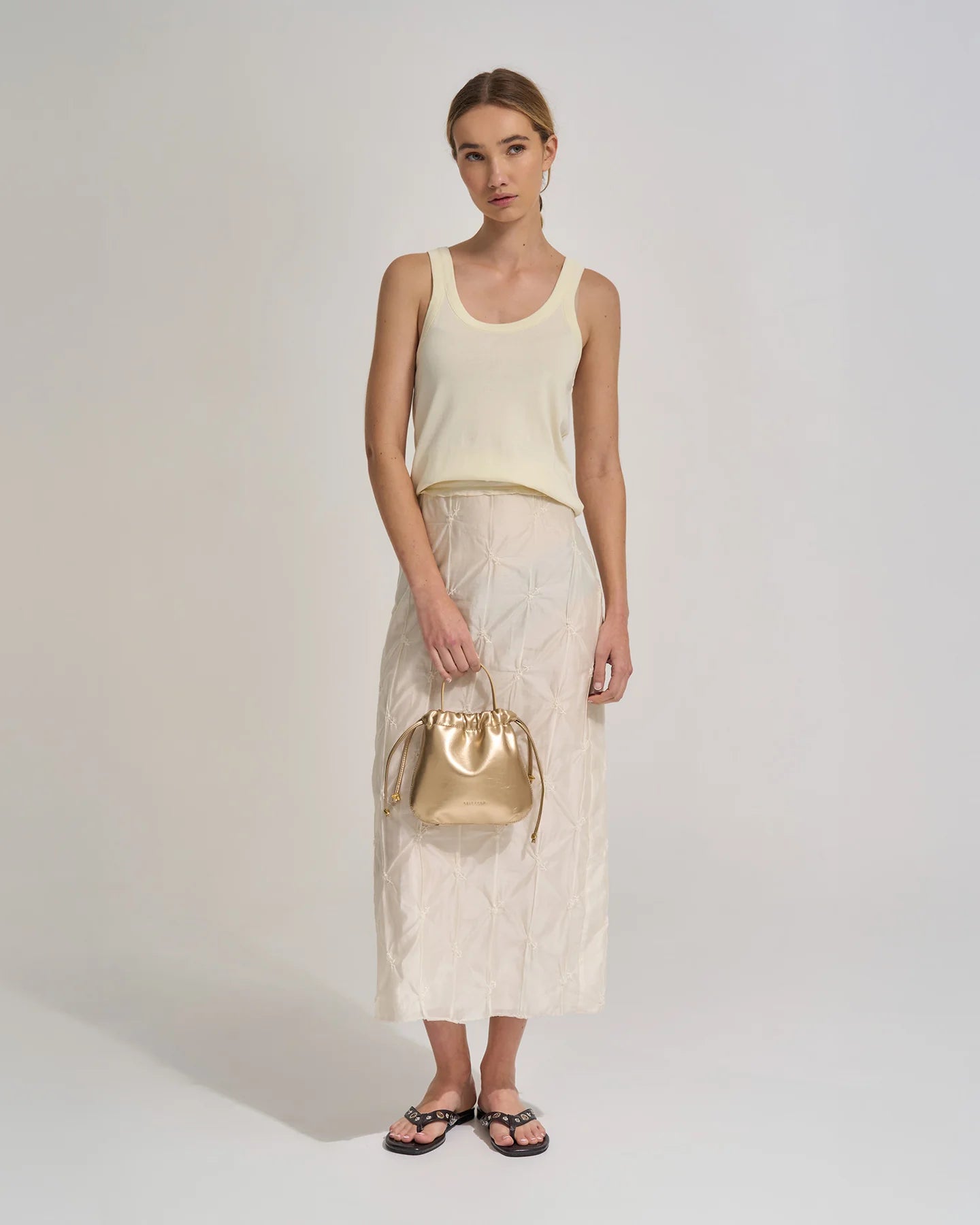 HALLE CROSS BODY BAG - HONEY GOLD