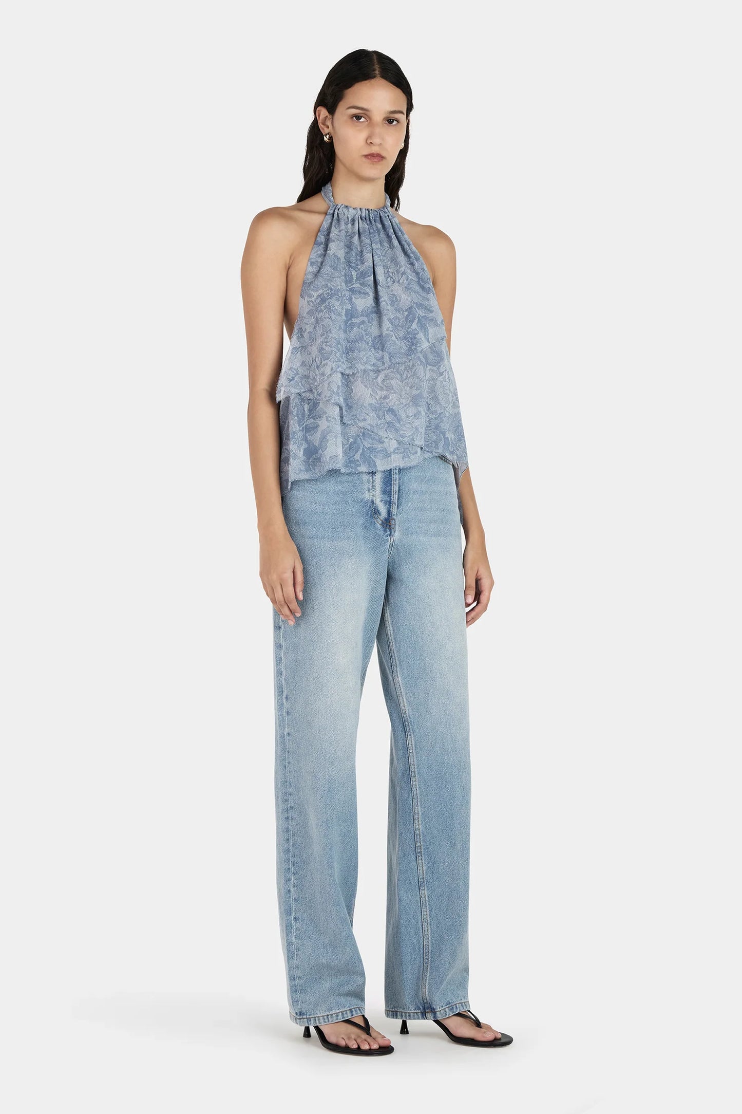 JOCELYN TOP - INDIGO PAISLEY