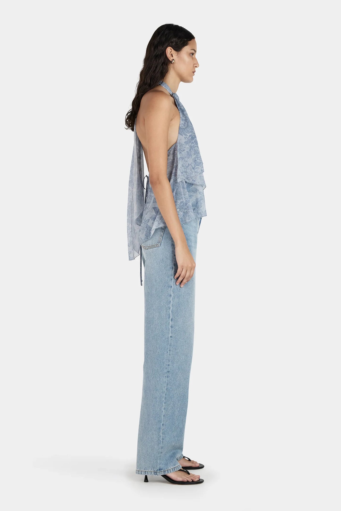 JOCELYN TOP - INDIGO PAISLEY