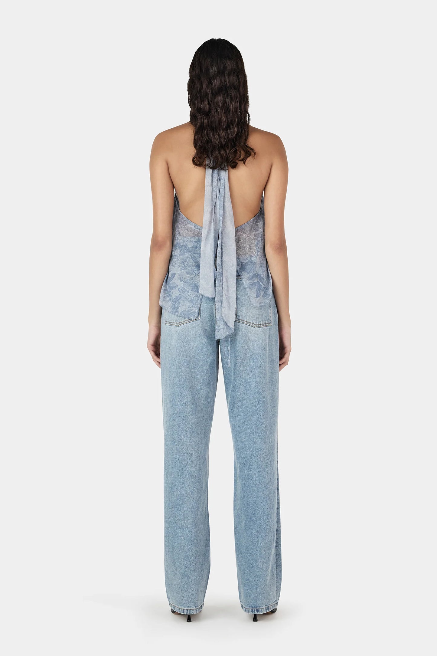 JOCELYN TOP - INDIGO PAISLEY