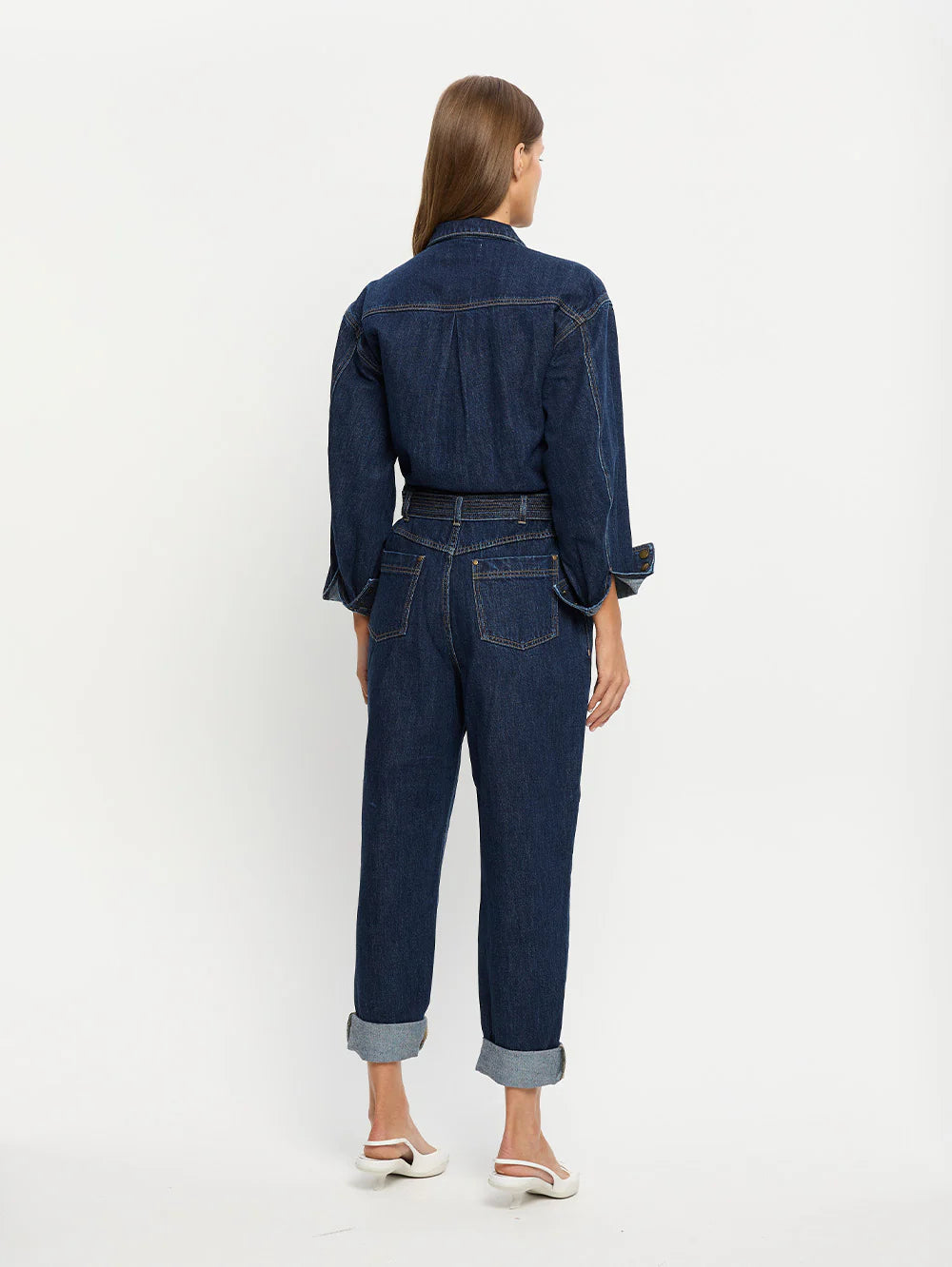 JOELLE DENIM JUMPSUIT- AZURE