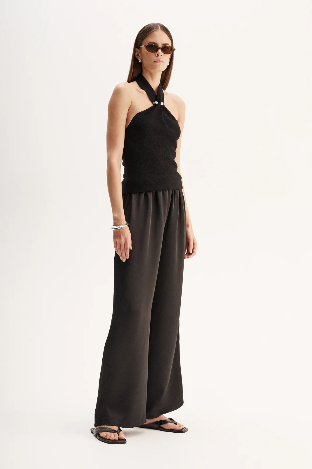 ZINNIA KNIT TOP -BLACK