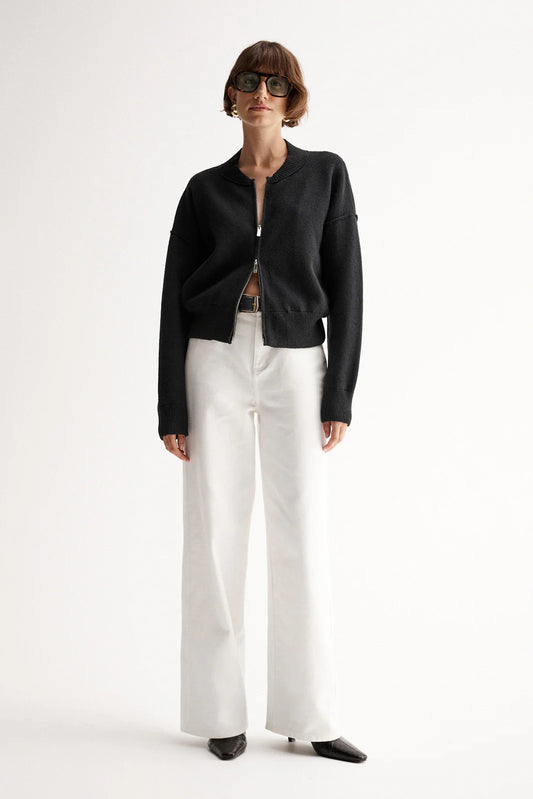 LUCY KNIT JACKET - BLACK