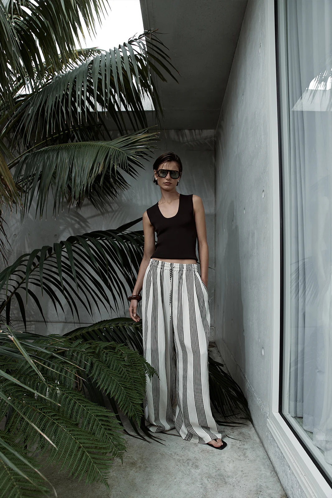 MILO STRIPE PANT -CHOCOLATE STRIPE