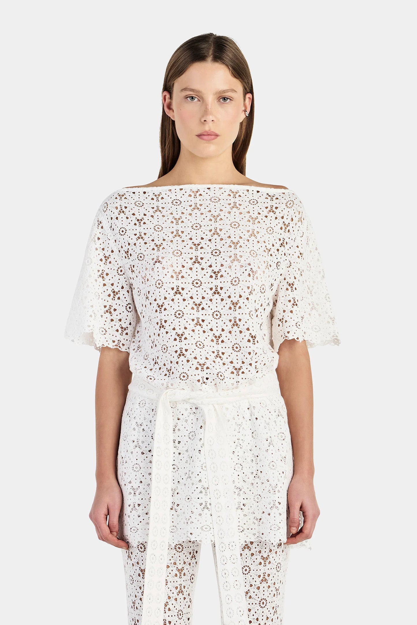 MARLA LACE TUNIC - IVORY