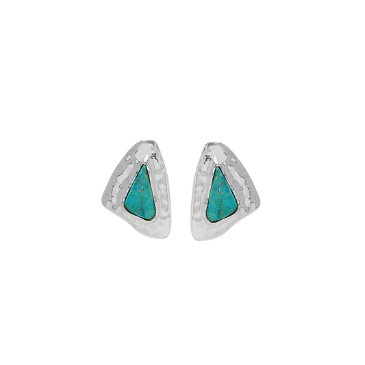 MIKAELA EARRINGS - SILVER TURQUOISE