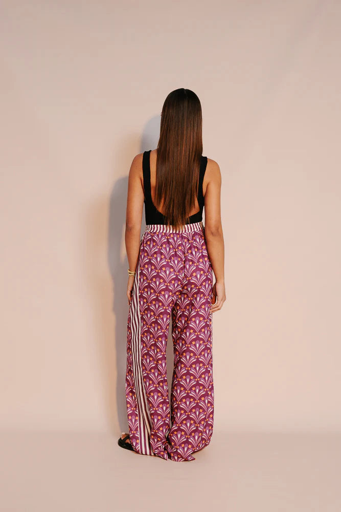 MANZO PANT - BLOOM PLUM PRINT