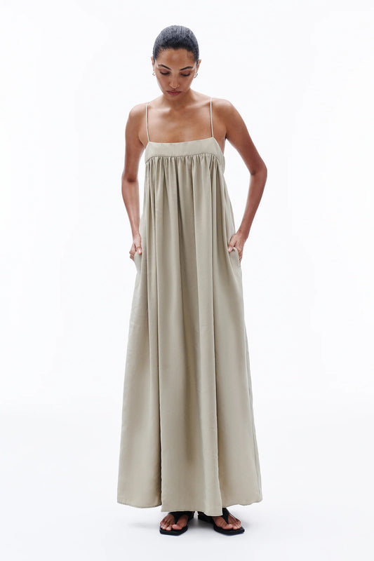 SIENNA MAXI DRESS-ARTICHOKE
