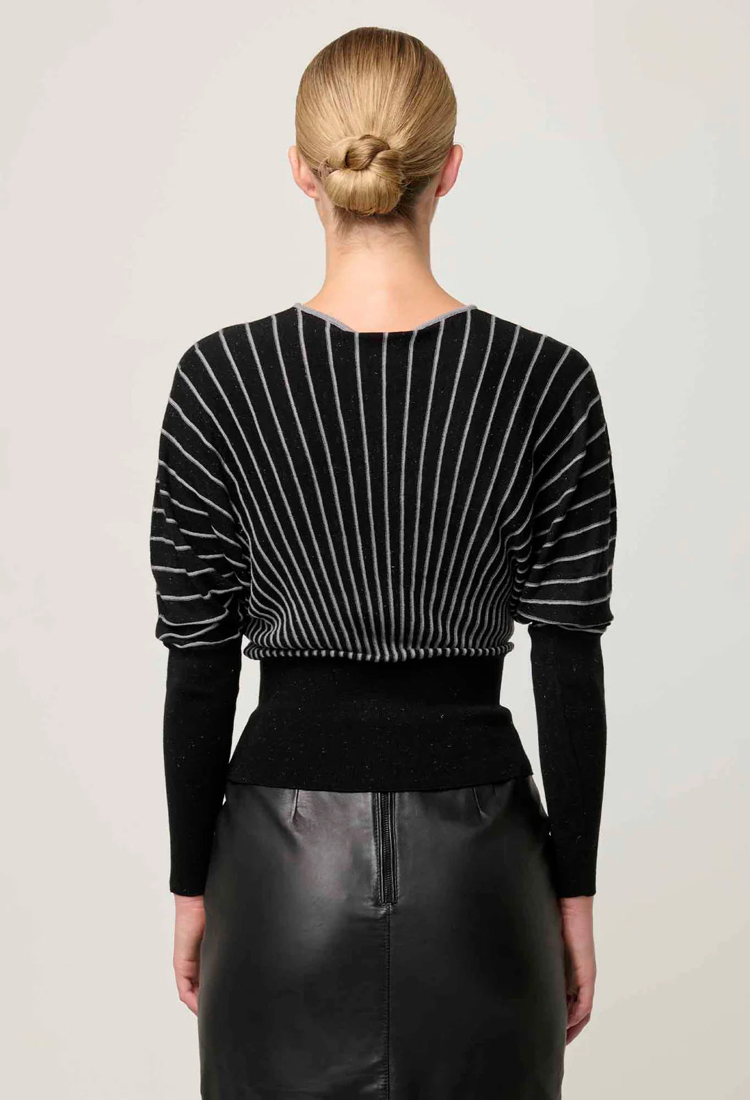 FRANCINE METALLIC BLEND STRIPE KNIT TOP