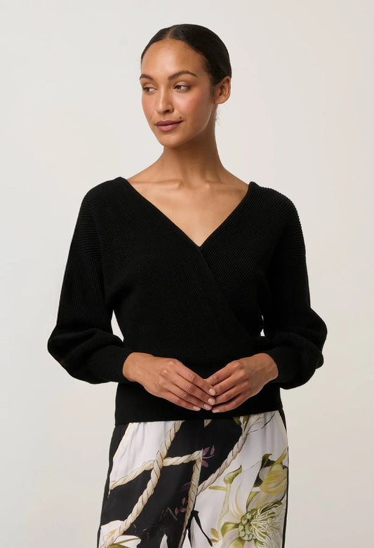 CLARISSA MERINO WOOL BLEND REVERSIBLE KNIT TOP