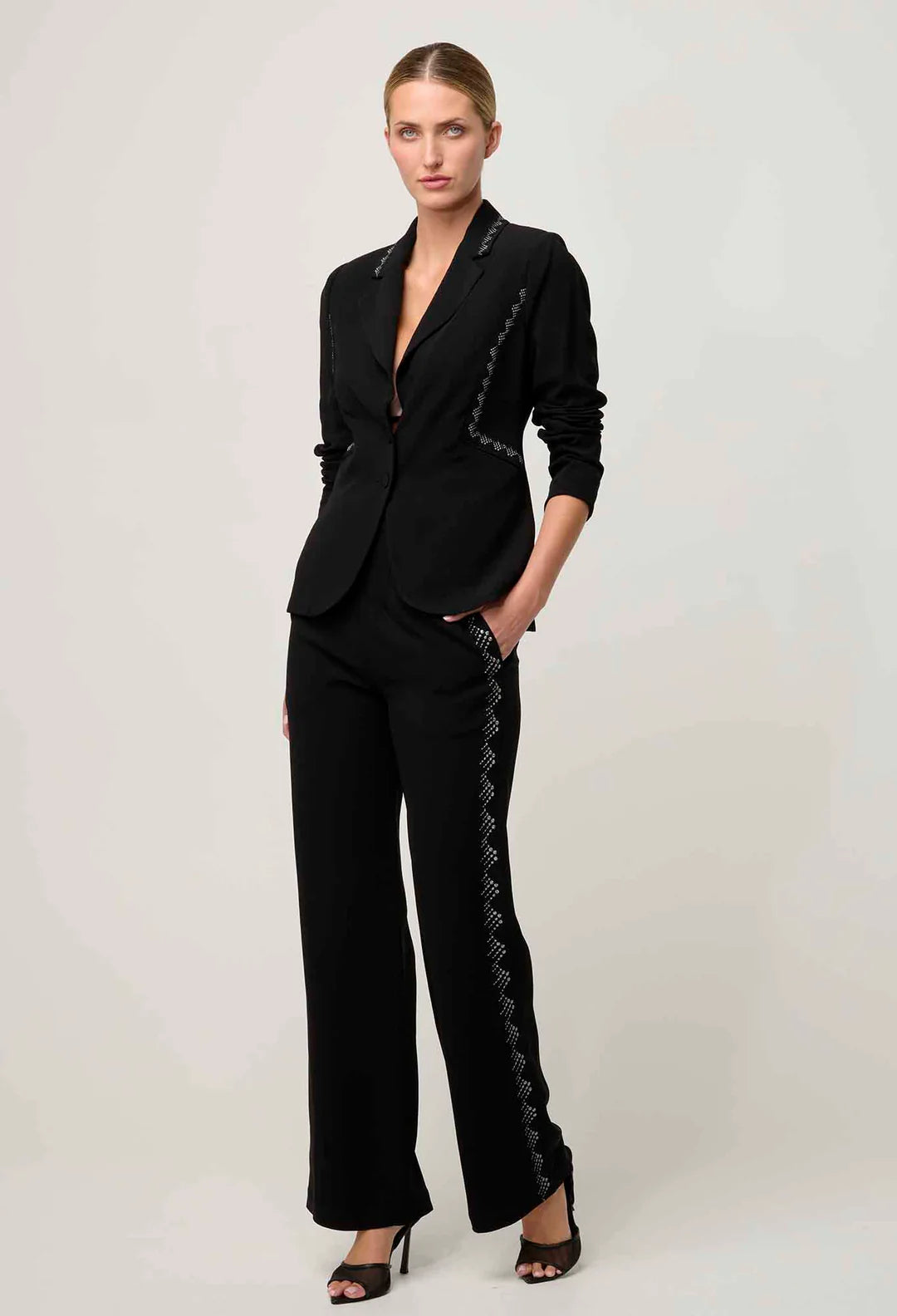 ELVIRA EMBROIDERED CREPE PANT