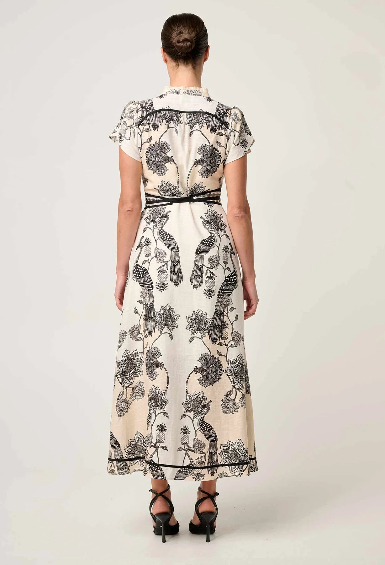 XANTHIA DIAMOND SMOCK YOKE DRESS - IMPERIAL STONE
