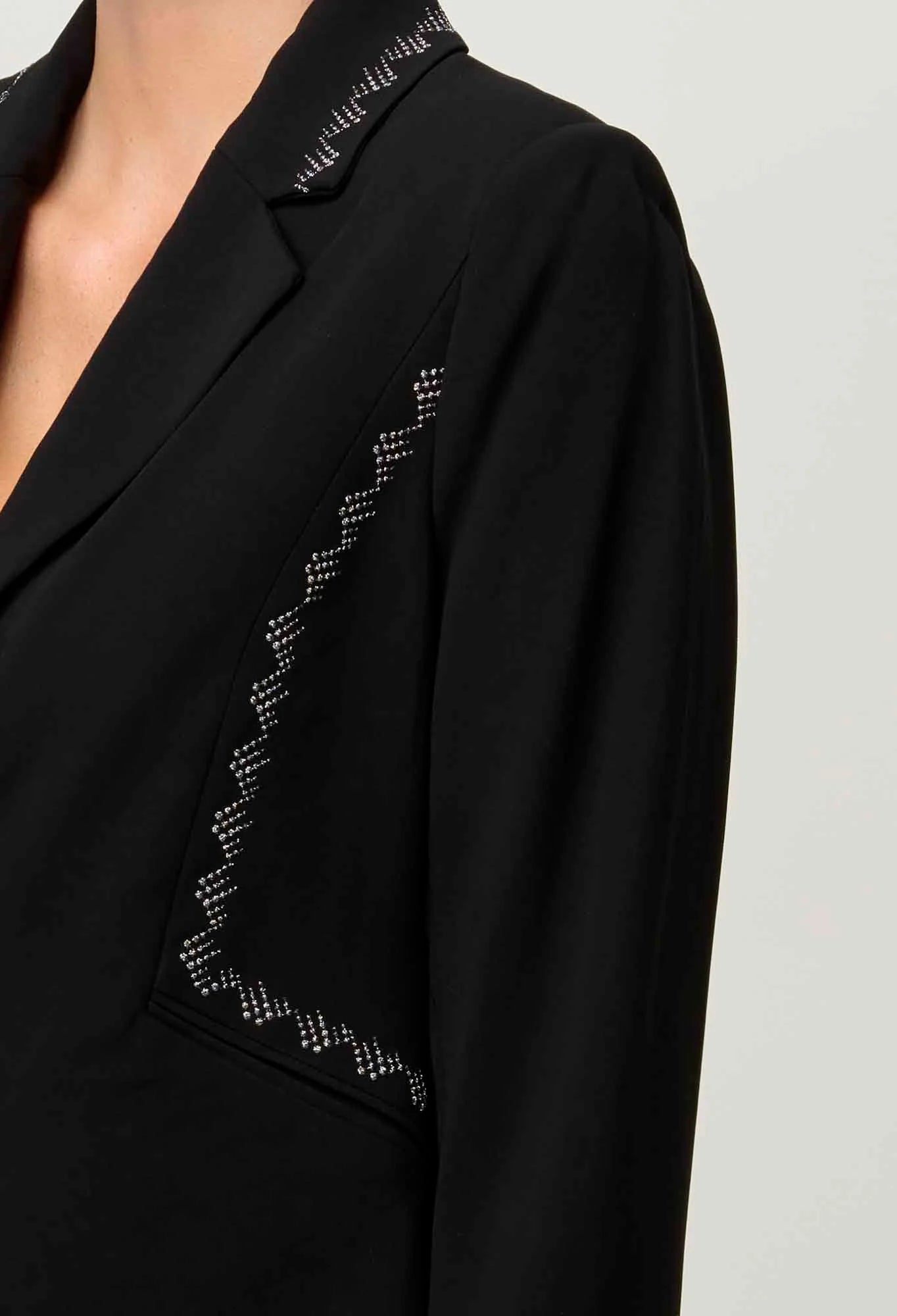 ELVIRA EMBROIDERED CREPE BLAZER