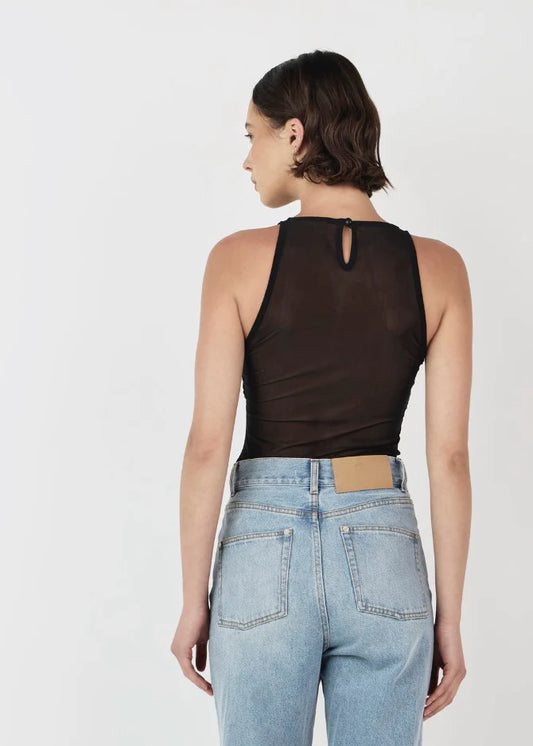 HALSEY MESH TOP-BLACK
