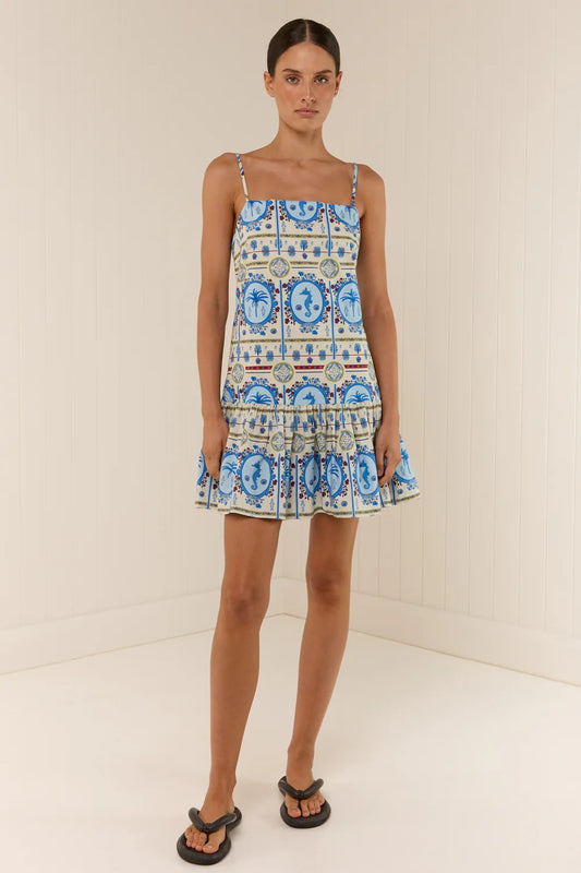 LIMA MINI DRESS-LAGOONA TILE