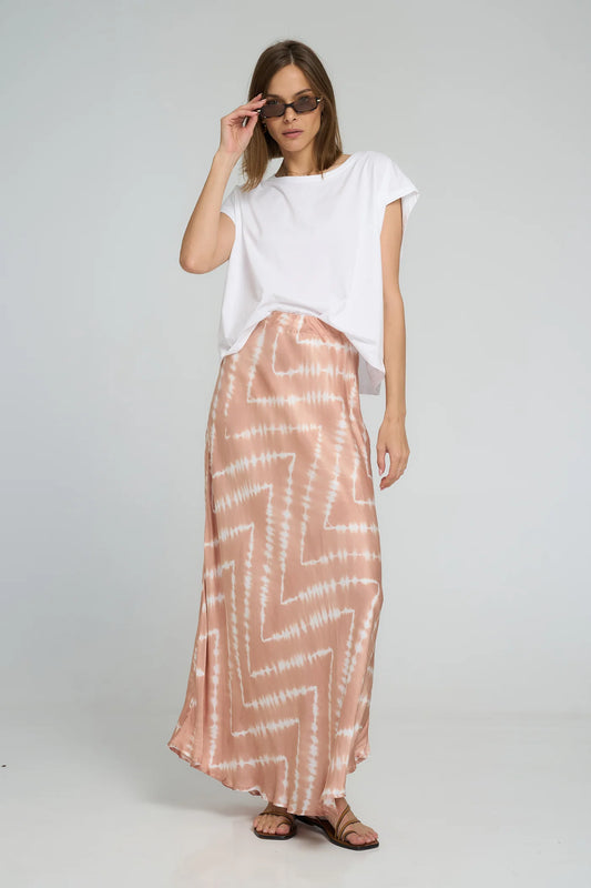 ASHBOURNE SKIRT CELESTIAL TIE DYE-GUAVA
