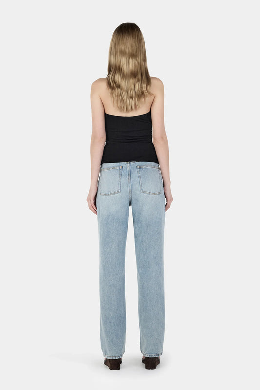 REECE HALTER TOP -BLACK