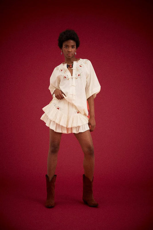 REKA EMBROIIDED FAE FRILL SKORT KC25-122-10