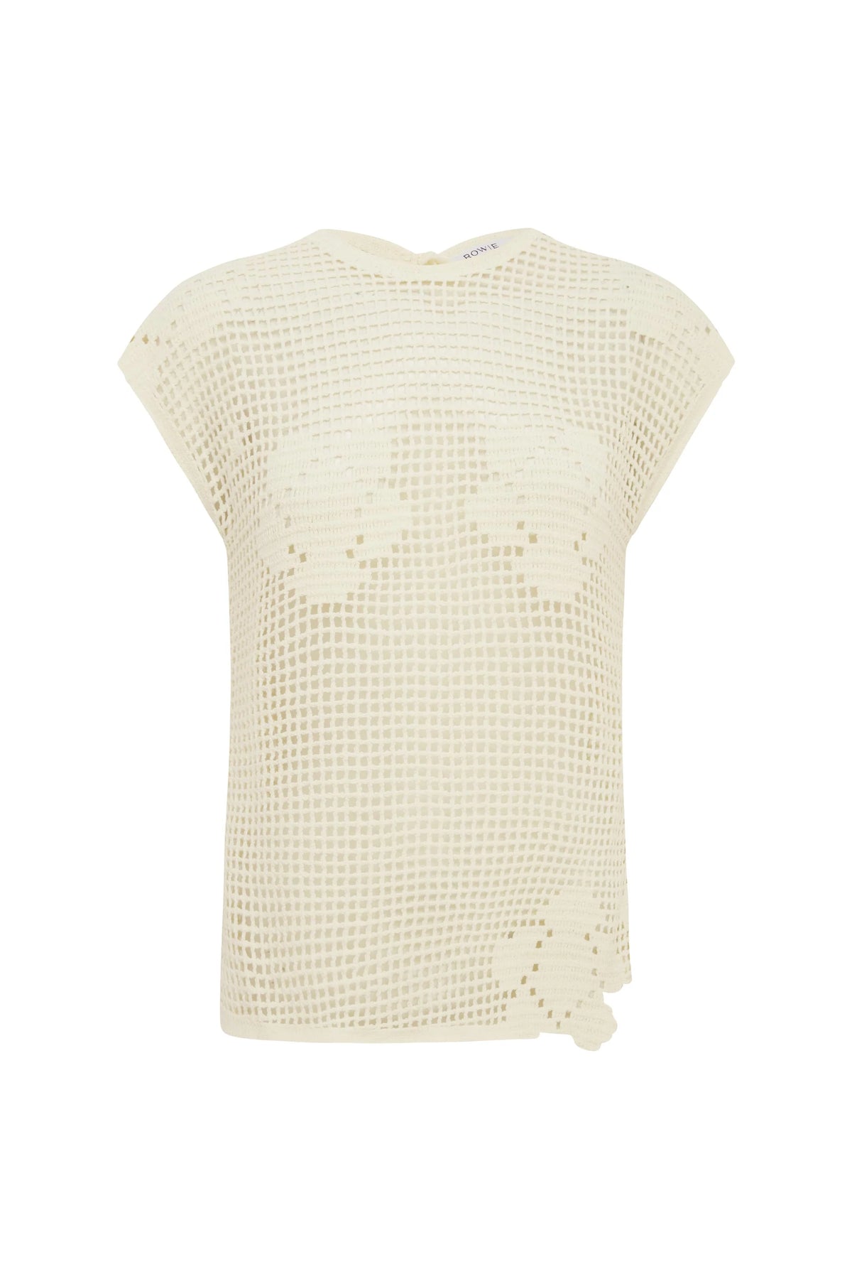 POLLYANNA FLORAL CROCHET TOP - BONE