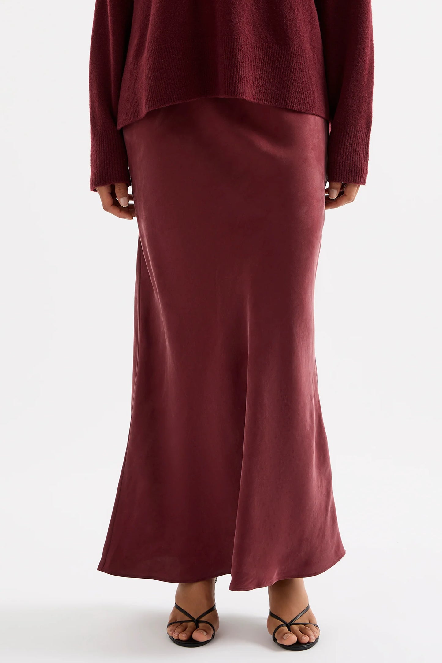 DEVIN TENCEL MAXI SKIRT - PLUM