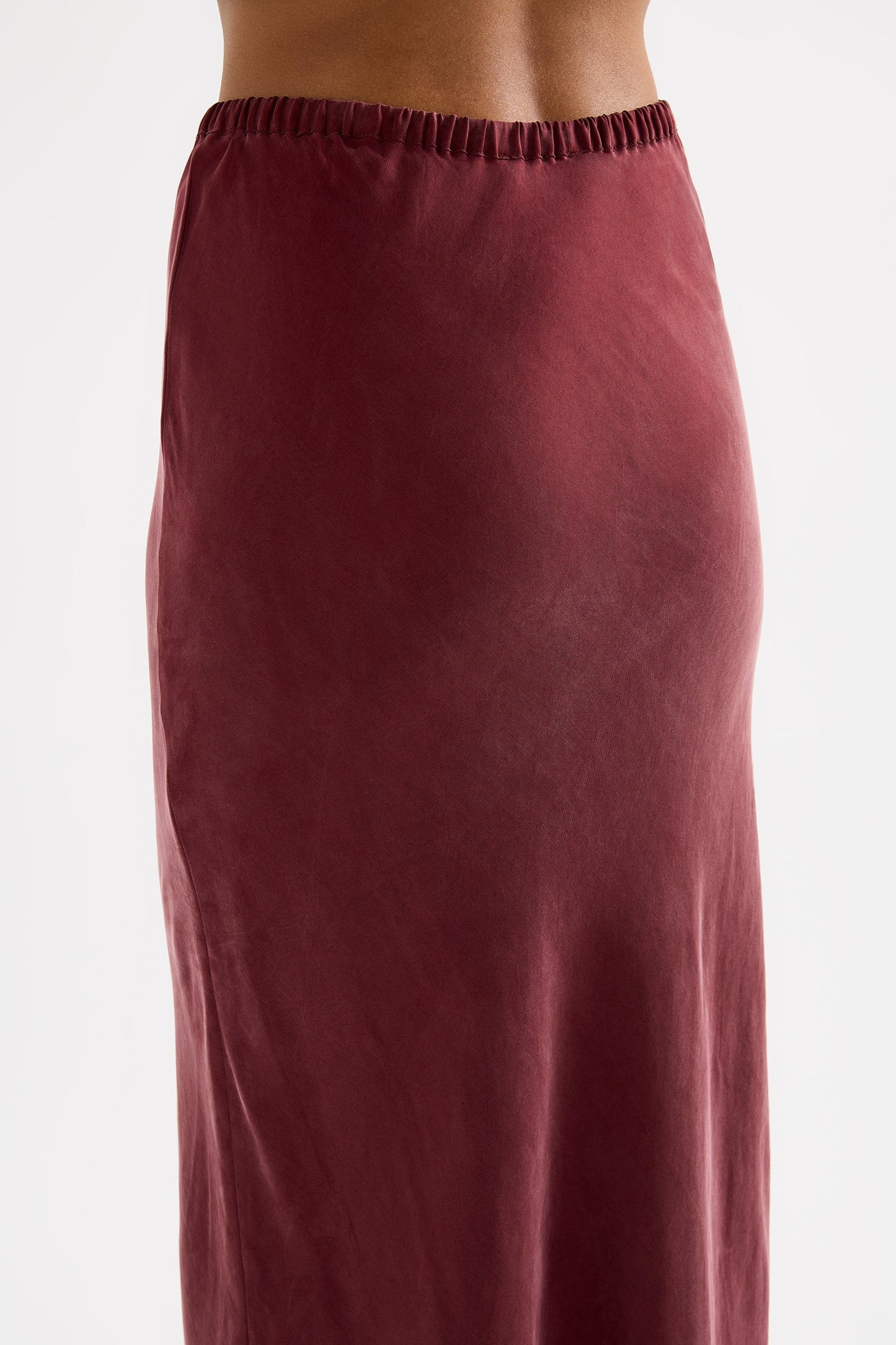 DEVIN TENCEL MAXI SKIRT - PLUM